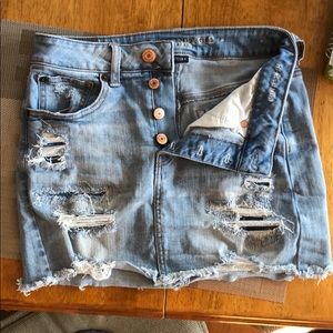 American Eagle High Rise Denim Mini